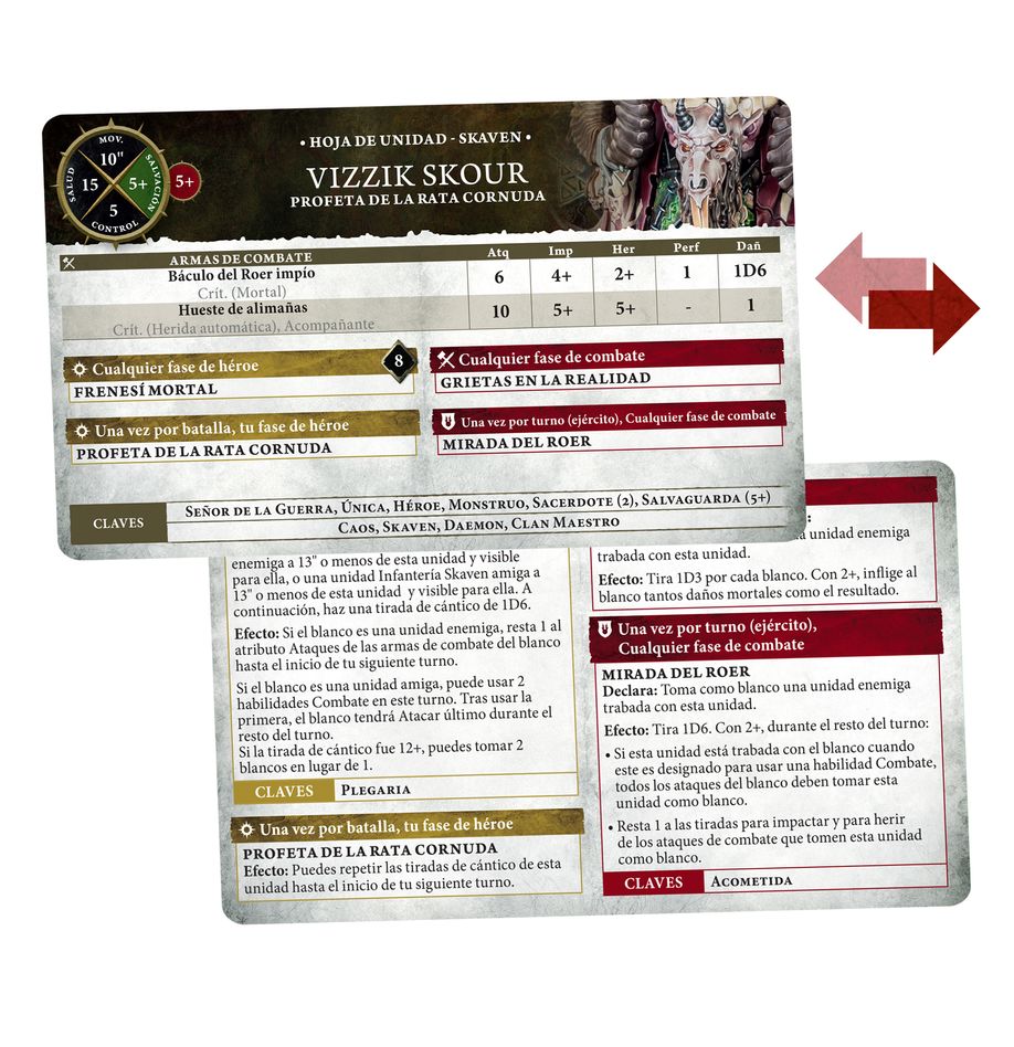 Warscroll Cards: Skaven (Español)