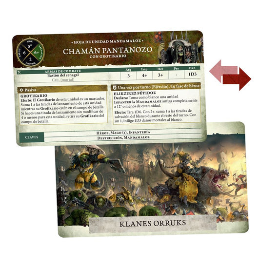 Warscroll Cards: Orruk Warclans (Español)