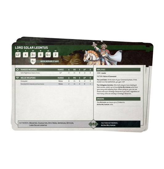 Datasheet Cards: Astra Militarum (English)