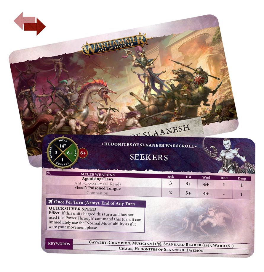 Warscroll Cards: Hedonites of Slaanesh (English)