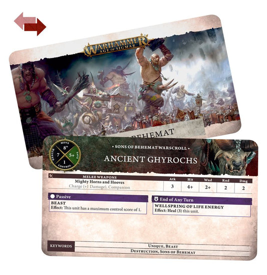 Warscroll Cards: Sons of Behemat (English)