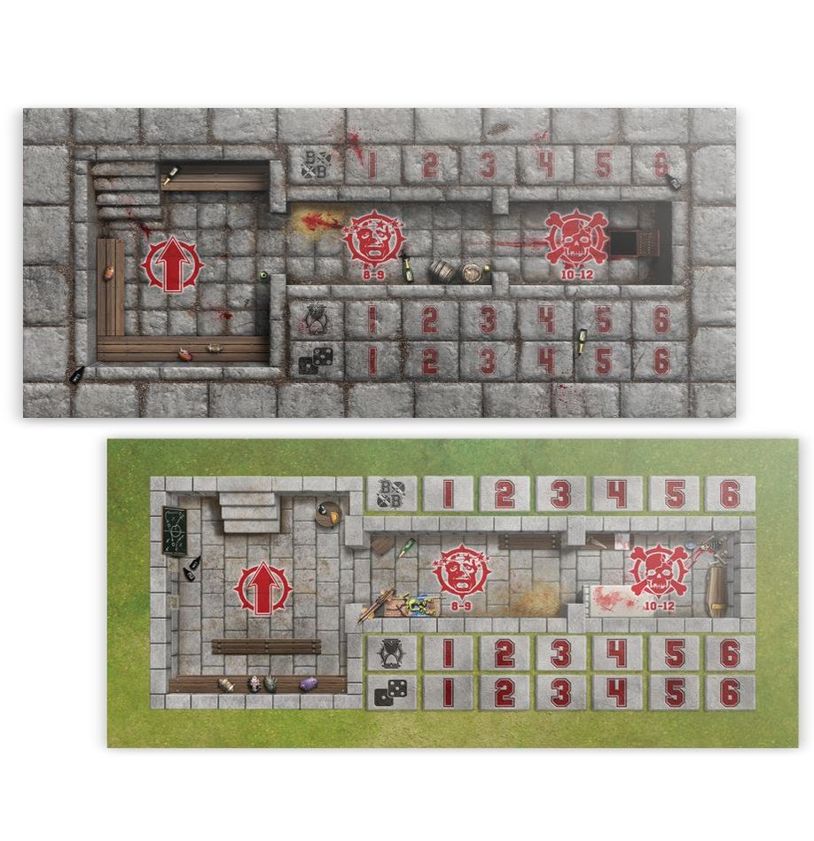 Sevens Pitch: Double-sided Pitch and Dugouts for Blood Bowl Sevens