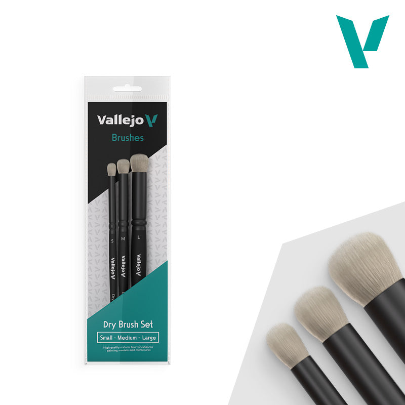 Dry Brush Set - Pelo natural S, M, L
