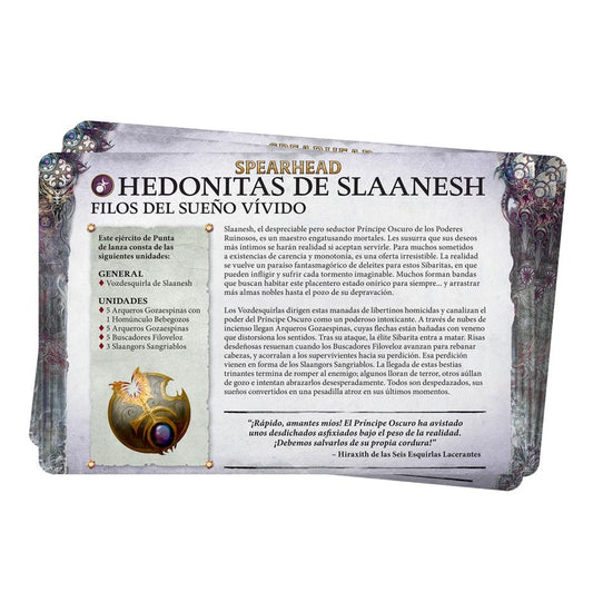 Faction Pack: Hedonites of Slaanesh (Español)