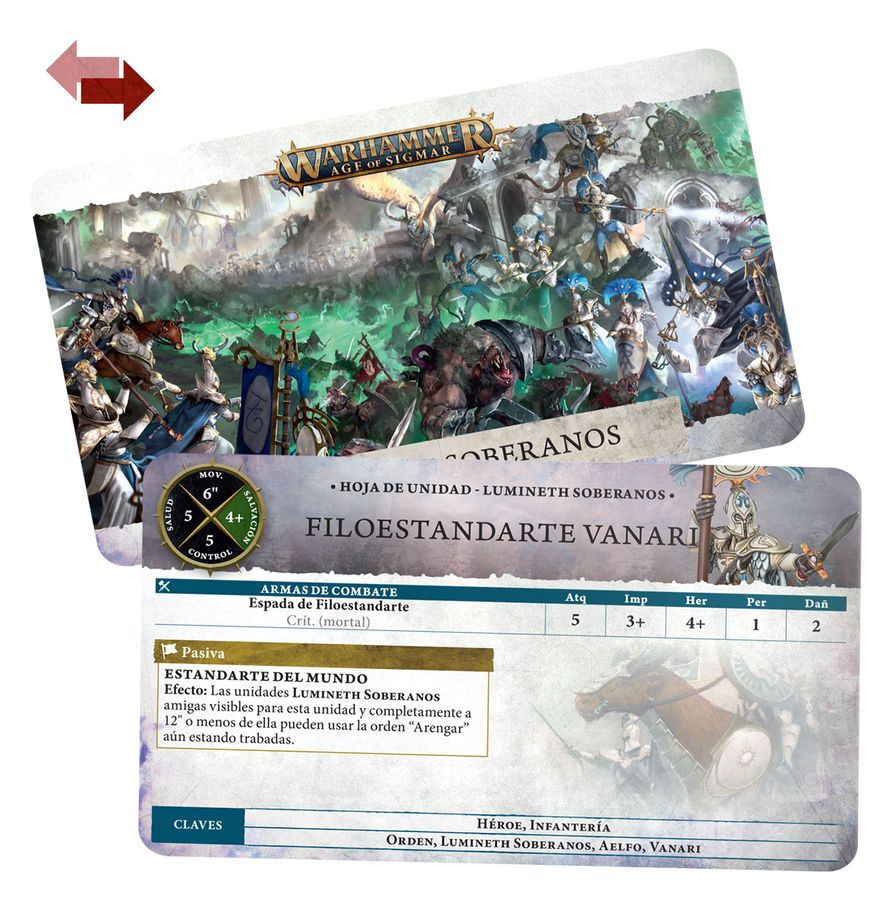Warscroll Cards: Lumineth Realm-lords (Español)