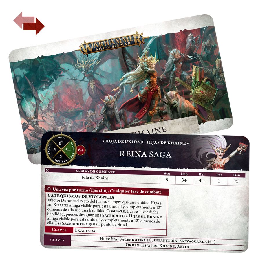 Warscroll Cards: Daughters of Khaine (Español)