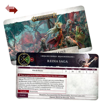 Warscroll Cards: Daughters of Khaine (Español)