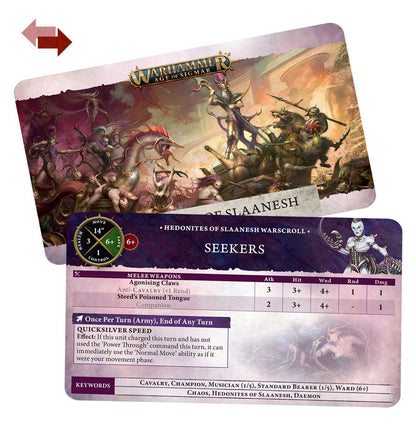 Warscroll Cards: Hedonites of Slaanesh (English)
