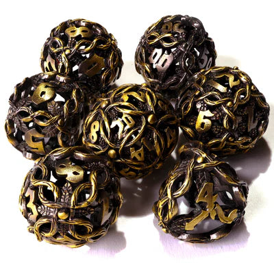 DnD Baron of dice metal rpg dice