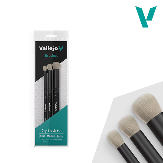 Dry Brush Set - Pelo natural S, M, L