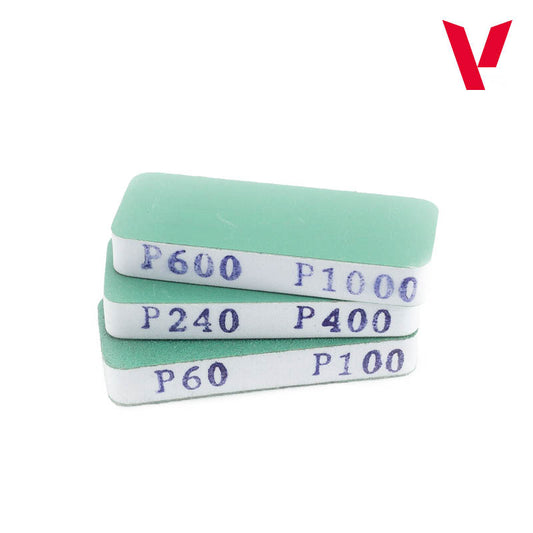 Set de 3 Lijas Flexibles, Doble Grano (80x30x12 mm)