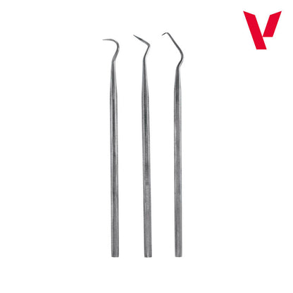 Set de 3 Curetas de Acero Inoxidable